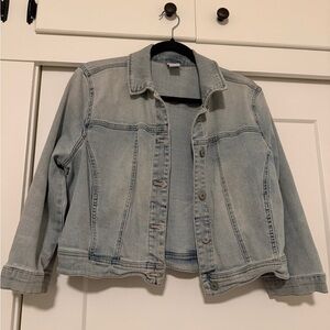 Chico's Light Blue Denim Jean jacket cropped